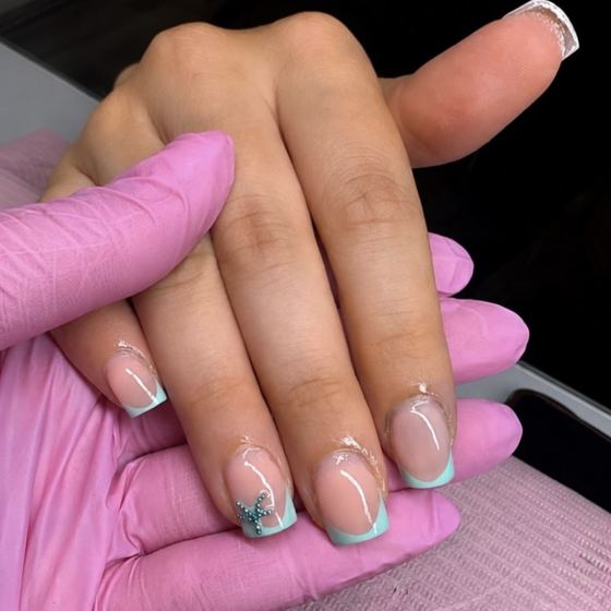 Nails and hair by the beauty team at Blend Ltd